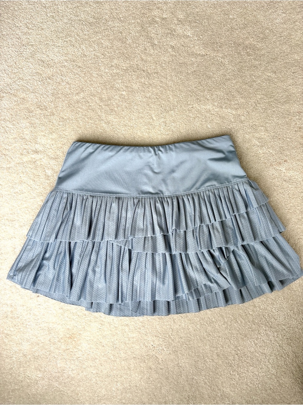 Lucky in Love Dusty Blue Tiered Ruffle Tennis/Pickleball Skirt
